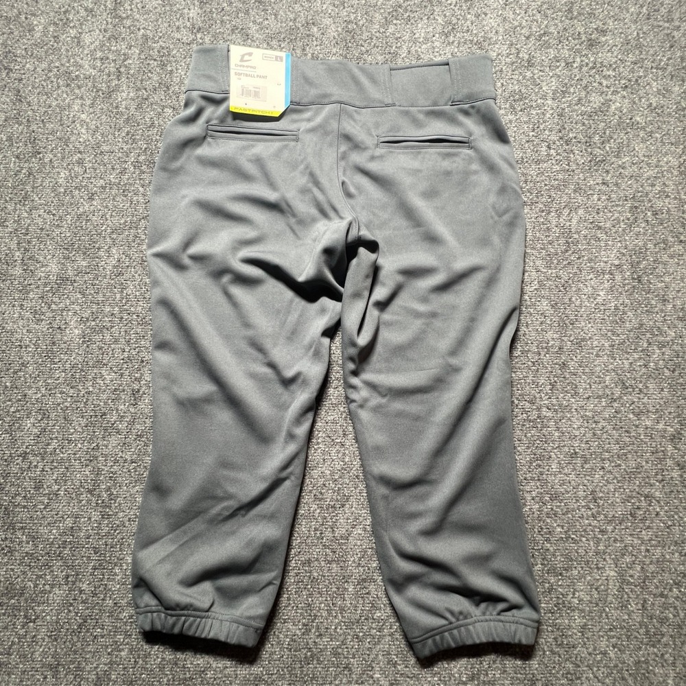 Champro Women L Graphite Grey Fastpitch Softball Pants BP11 NWT - Picture 2 of 8